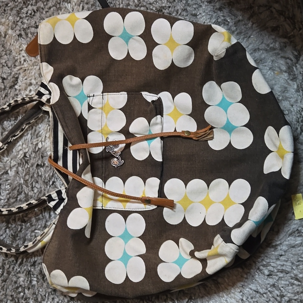 Brown Tote Bag with Floral Pattern from Roxy - Picture 2 of 12